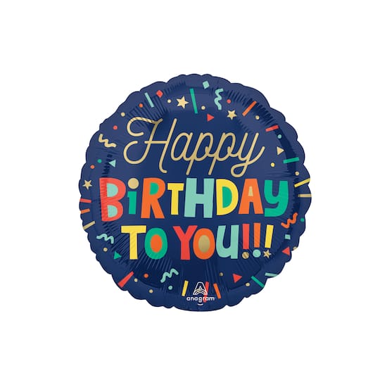 17" Bright Birthday Blocks Foil Balloon By Anagram | Michaels